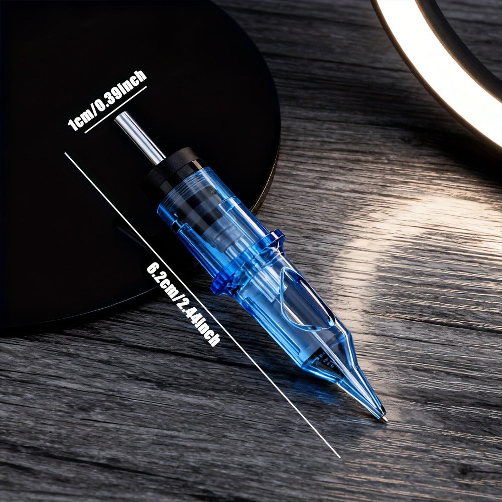 Tattoo Cartridge Needles with Blue Whale Label, 50-Piece Round Liner Pack Across 5 RL Models