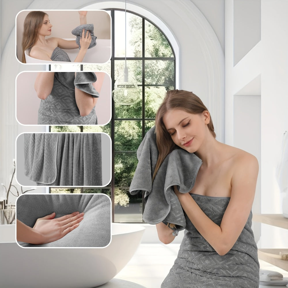 Bath Hand Towels, Towel Set 8 Piece 700GSM with 2 Bath Towels, 2 Hand Towels and 4 Washcloths in 16 Colors for Home and Guest Use