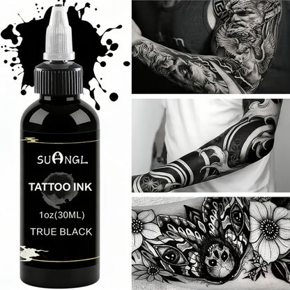 Tattoo Ink Black and White 1.01oz Bottle Options with Single, Two-Bottle and Mixed Color Sets
