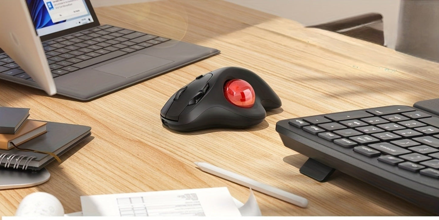 Wireless Trackball Mouse Rechargeable Thumb Control 3 Device Connection 2.4G USB Receiver for an Everyday Personal Care Routine