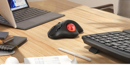 Wireless Trackball Mouse Rechargeable Thumb Control 3 Device Connection 2.4G USB Receiver for an Everyday Personal Care Routine