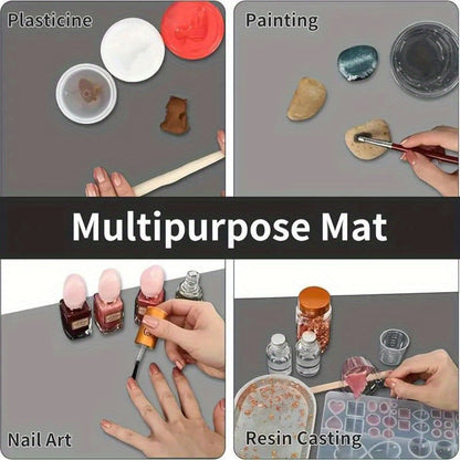 Kitchen Counter Mat Heat Resistant Countertop Protector Pad Extra Large Cuttable Mat for Home Cooking, Dining and Outdoor Meals