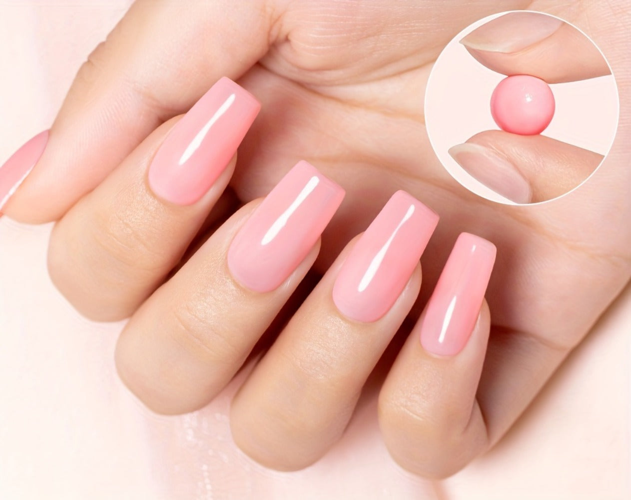 Builder Gel Nail Extension Starter Kit 5pcs Clear Nude Solid – Hard Gel Sculpting Set with Flower Molds & Sculpting Brush for 3D Floral Nail