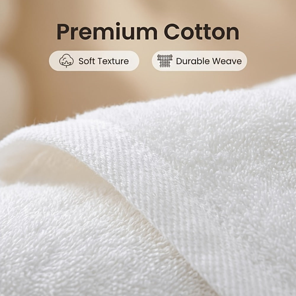 Embroidered Cotton Towel Set 3-Piece – 400g/㎡ Soft Absorbent Lint-Free Bath Towel Hand Towel Set for Home Spa Salon
