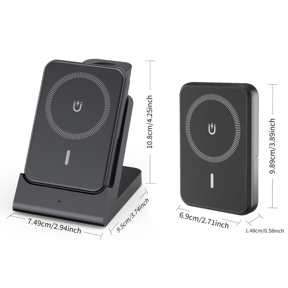 3-in-1 Wireless Charging Power Bank 15W for iPhone 17 16 15 14 13 12 Pro Max for an Everyday Personal Care Routine