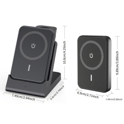 3-in-1 Wireless Charging Power Bank 15W for iPhone 17 16 15 14 13 12 Pro Max for an Everyday Personal Care Routine