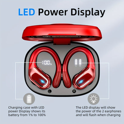 LIFEBEE Earhook Wireless Earbuds Dual LED Display ENC Noise Canceling Pure Bass for Bedside Audio, Alarms and Room Entertainment