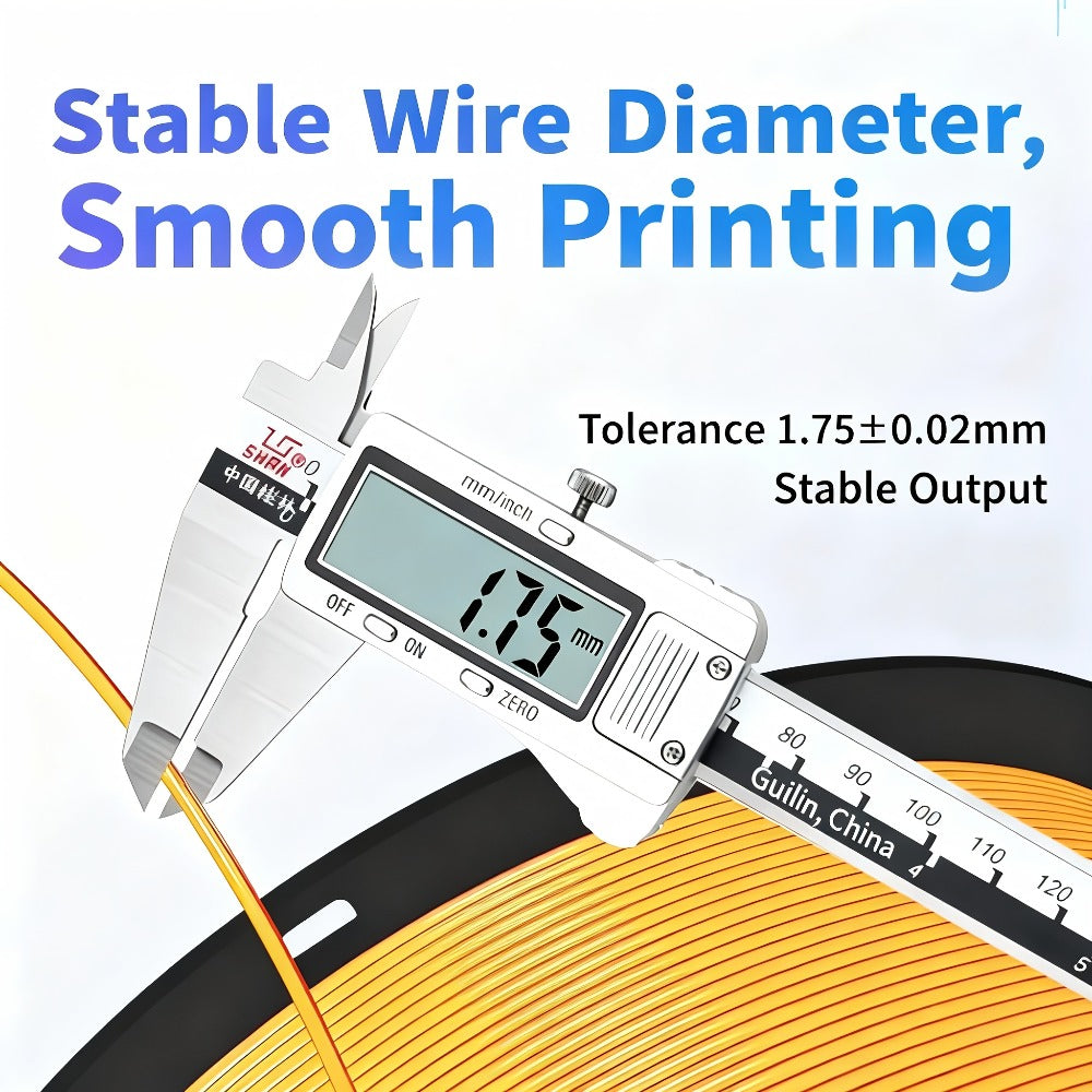 Dual Color PLA Filament 1.75mm 250g Vacuum Packed – Neatly Wound High Precision ±0.02mm Smooth Printing Two-Tone Gradient 3D Printer