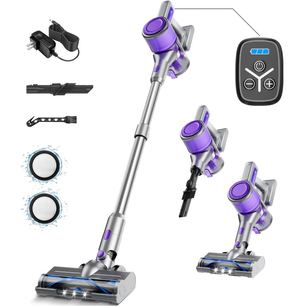 Stick Vacuum Cleaner 70Kpa MAX Suction Cordless & Corded 8-in-1 Handheld Vacuum for Hard Floors, Carpets & Pet Hair