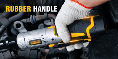 Cordless Electric Ratchet Wrench Set 3/8 Inch 12V 60 Ft-Lbs Power Ratchet Tool Kit with 2 Batteries