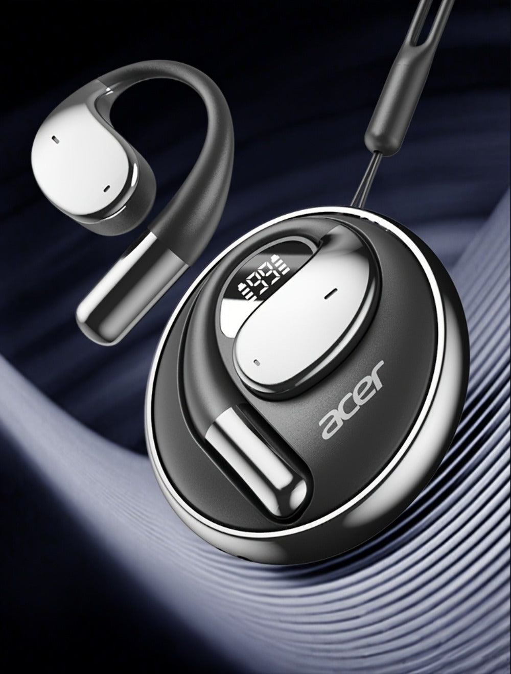 Acer TWS In-Ear Earbuds Noise Canceling Touch Control Sports Wireless Headphones Long for Bedside Audio, Alarms and Room Entertainment