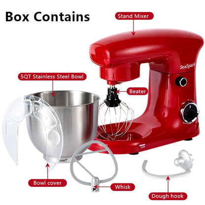 3-in-1 Stand Mixer 10-Speed Tilt-Head with Pulse - 5.5QT Stainless Steel Bowl Kitchen Mixer with Dough Hook
