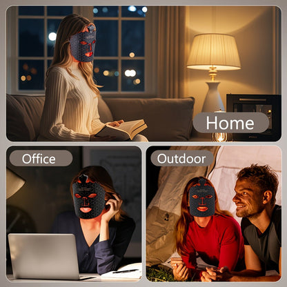 Red Light Therapy Face Mask 7 Color LED, FDA Cleared Silicone Mask for, Wrinkles, Acne & Skin Whitening