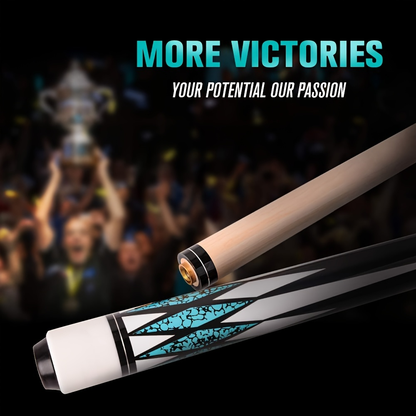 58-Inch Maple Pool Cue with 13mm Tip, Diamond-Style Graphics and Five Colors or Combination Set
