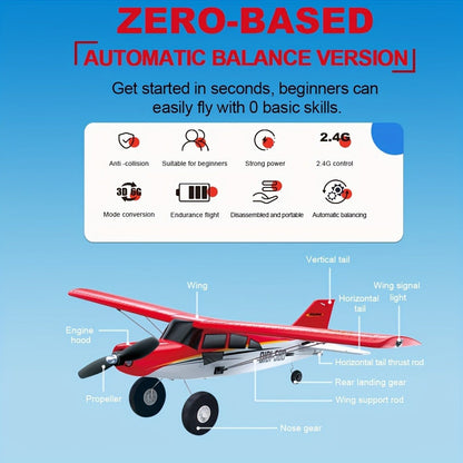 Brushless Fixed Wing RC Plane 6-Channel 6-Axis Gyro 3D Aerobatic Stunts 2 Batteries Included
