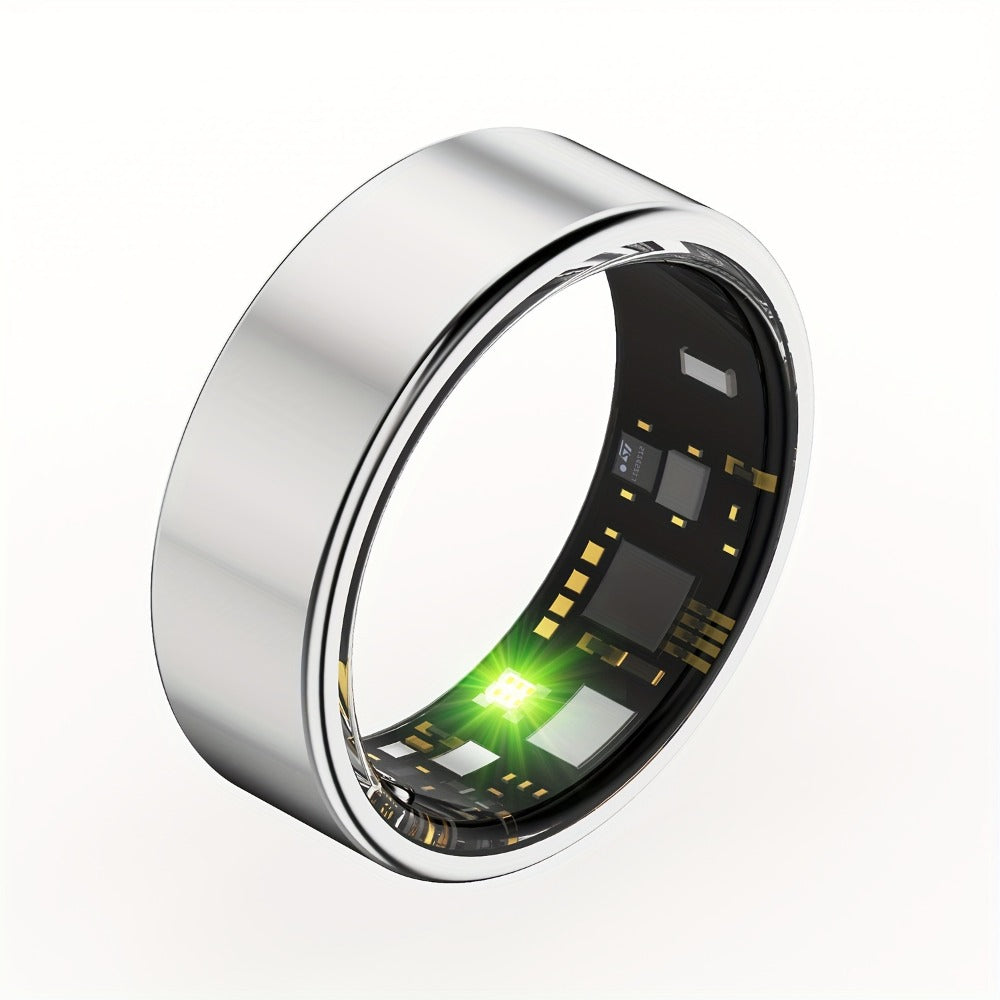 Health Monitoring Smart Ring with Heart Rate HRV Sleep Tracking, Steps Calories Body Temp & Menstrual Cycle – Bluetooth 5.3, iOS & Android