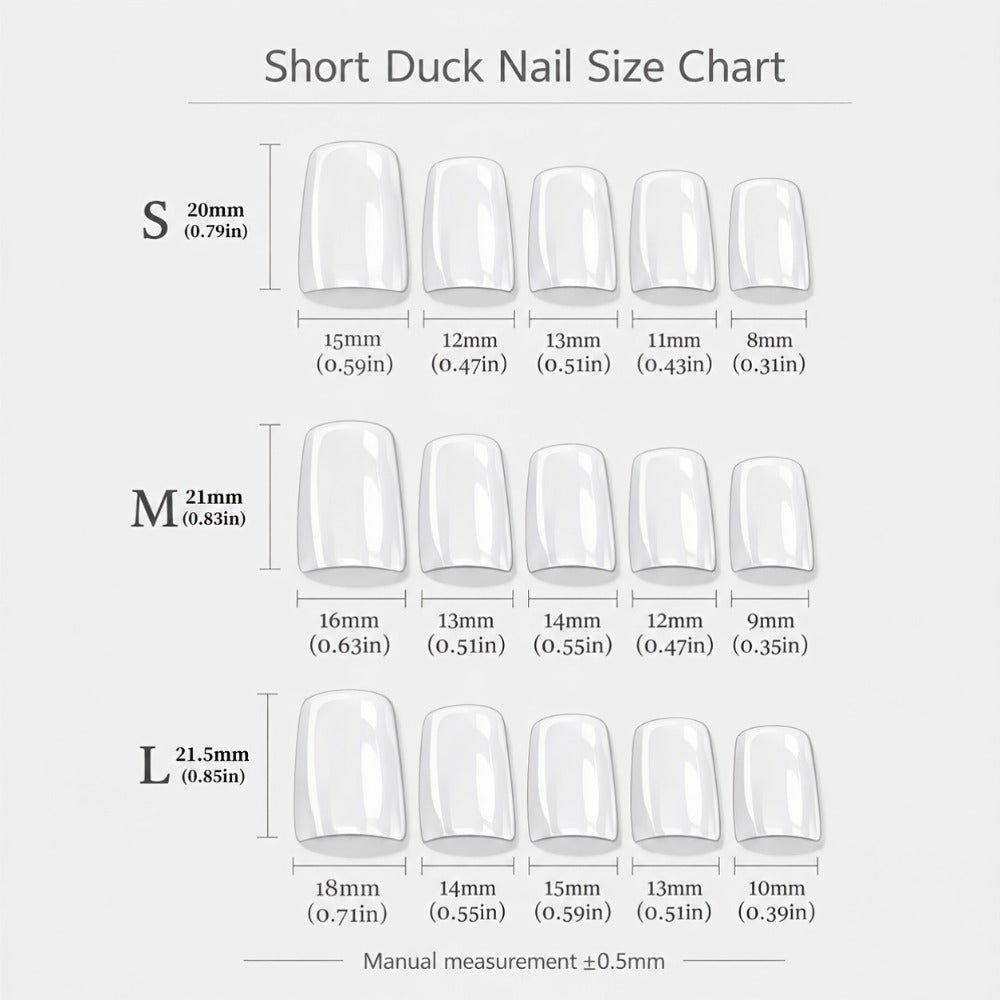 Press On Nails 10-Piece Short Duckbill Acrylic Set with Skull, Cherry, Bow, Rhinestone and Zebra Details