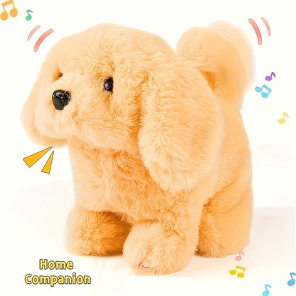 Plush Electric Puppy Toy That Walks & Barks, Interactive Electronic Pet with Plush & Gift Box, Parent-Child Companion