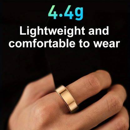 Smart Ring Health & Fitness Tracker Titanium – IP68 Waterproof, Sleep Heart Rate Step Calorie Stress Monitor, BLE 5.3 Magnetic Charging