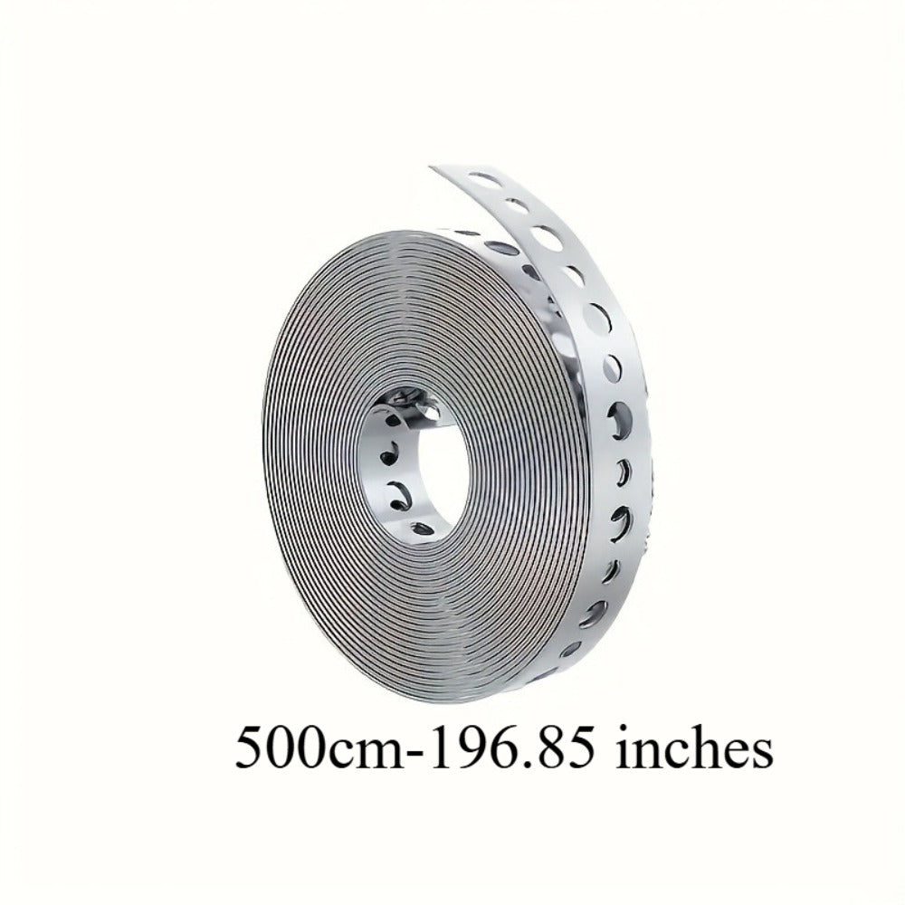Galvanized Steel Pipe Support Bar with Pre-Drilled Holes – Corrosion-Resistant Hanging Rod for Plumbing HVAC Garage Workshop