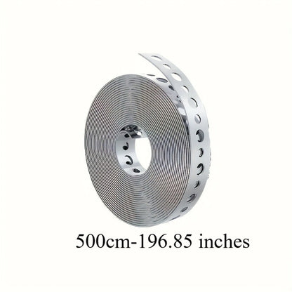 Galvanized Steel Pipe Support Bar with Pre-Drilled Holes – Corrosion-Resistant Hanging Rod for Plumbing HVAC Garage Workshop