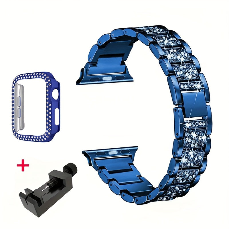 Diamond Apple Watch Case & Strap Set for an Everyday Personal Care Routine, with the Listed Configuration