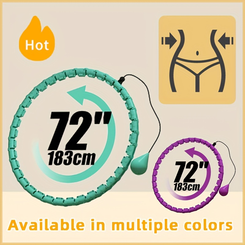 Weighted Hula Hoop for Adults – 36-Knot Gravity Fitness Circle, Adjustable Resistance, Detachable Design for Core Workouts
