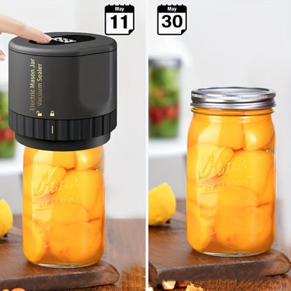 Electric Mason Jar Sealer One-Touch Vacuum Seal - 2025 New Model Jar Sealer Kit with Wide Mouth & Regular Mouth Lids