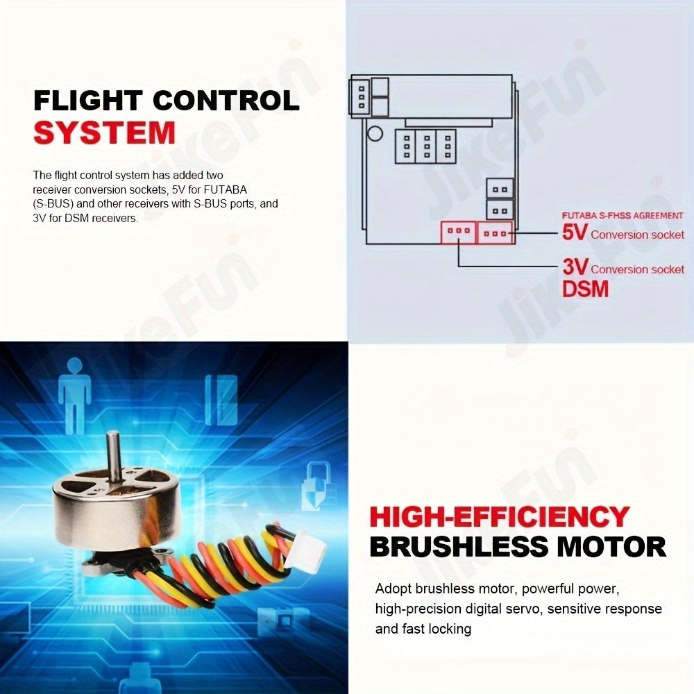 RC Airplane QIDI560 M7 Brushless Fixed Wing, 6-Channel 6-Axis Gyro Remote Control Plane with 3D Stunts
