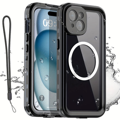 Phone Case with Integrated Screen Protector and Lanyard for Selected iPhone 15 and 16 Pro Configurations