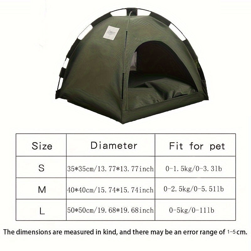 Portable Pet Tent Sleeping Nest for Cats & Dogs – Soft Cozy Foldable Pet House for Indoor Outdoor Camping Travel