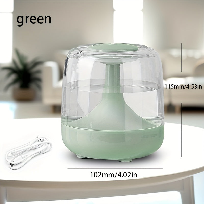 Cool Mist Humidifier with 7-Color Night Light & Transparent Tank, USB Quiet Humidifier 24H Runtime