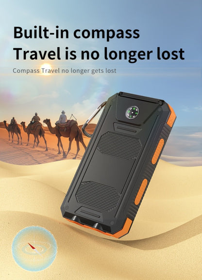 Power Bank for Camping, 20000mAh 40000mAh Portable Charger with Dual USB LED Flashlight & Compass – Waterproof External Battery Pack