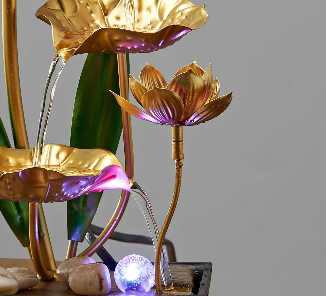 Indoor Tabletop Fountain Desktop Water Feature, Small Relaxing Flowing Water Fountain for Living Room
