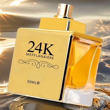 24K Gold Women's Eau de Toilette Perfume 1.69 oz Fresh Vanilla Scent - Luxurious Gold Bottle for Bath Time, Home Spa and Personal Care