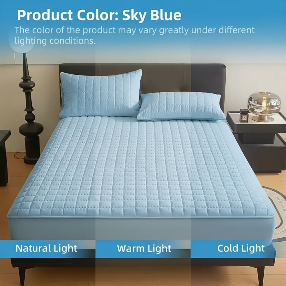 Mattress Protector Cover Soft Breathable Cooling Fitted Sheet Twin Full Queen King Deep Pocket Machine Washable Bed Cover for Home Hotel