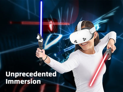 Meta Quest 3S Controller Handle Extension Grips, 3-in-1 VR Handle Attachments for Beat Saber, Golf+