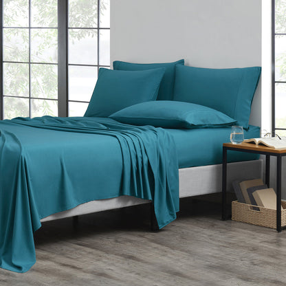 Microfiber and Bamboo Blend Sheet Set with 3- or 6-Piece Packages, 20 Colors and Five Bed Sizes
