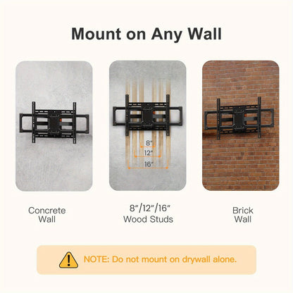 F11 Dual-Arm Full-Motion TV Wall Mount with Wide Wall Plate, Tilt, Swivel and Extension Controls