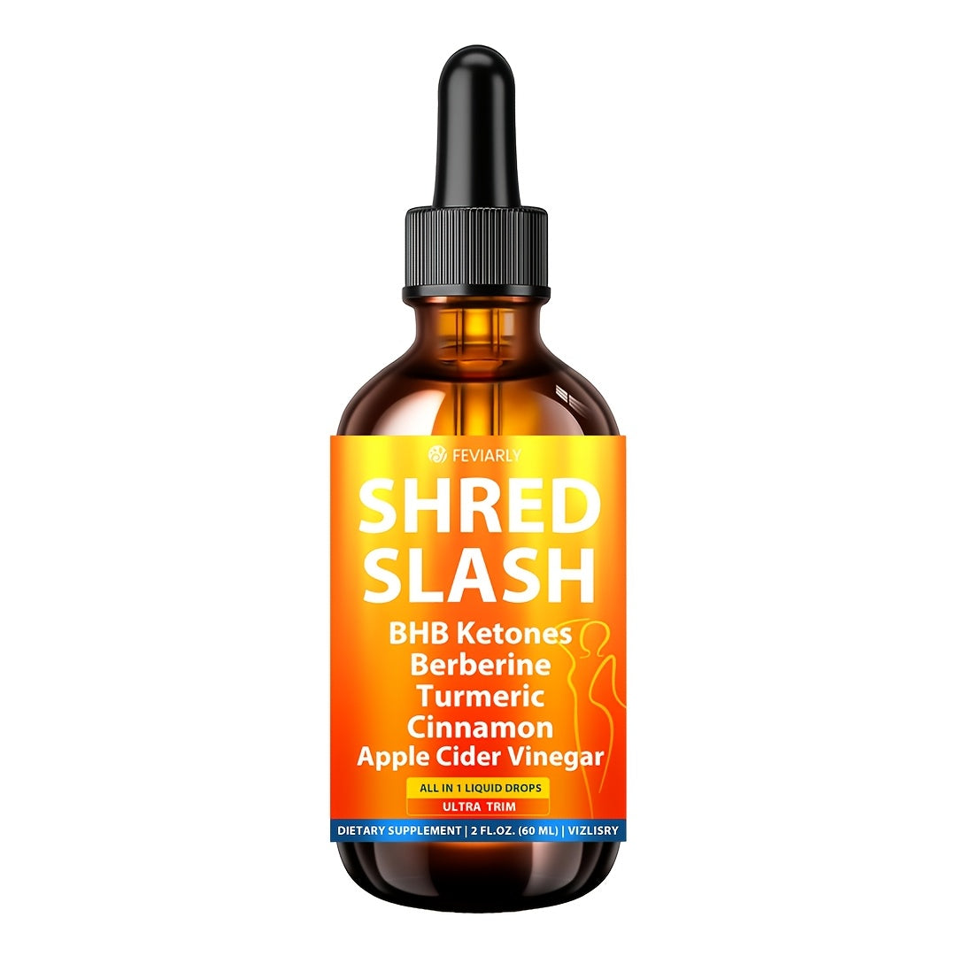 Lipo Slash 16-in-1 Weight Loss Liquid Drops for Women & Men with BHB Ketones Berberine Turmeric Apple Cider Vinegar Probiotics Cinnamon