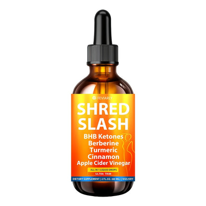 Lipo Slash 16-in-1 Weight Loss Liquid Drops for Women & Men with BHB Ketones Berberine Turmeric Apple Cider Vinegar Probiotics Cinnamon