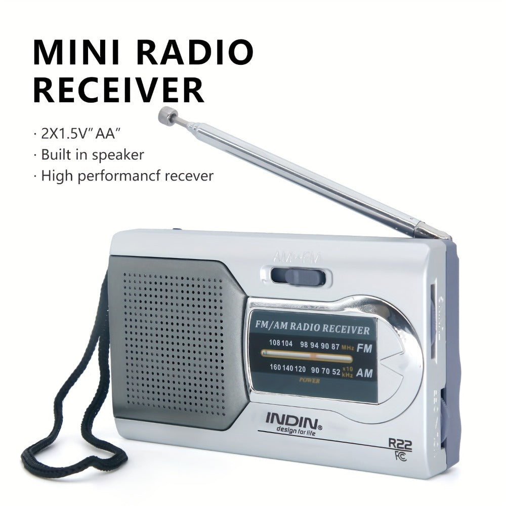 Portable AM FM Shortwave Radio with VFD Display, 21-Inch Antenna Long-Range Reception, AA Battery or DC Powered