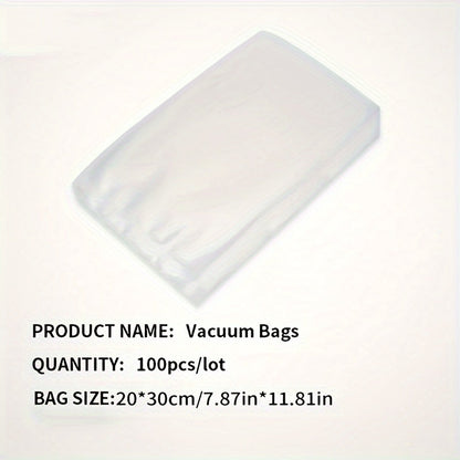 Micro Perforated Food Storage Bags 100 Pack - Breathable Ventilated Produce Bags for Fruits Vegetables Meat and Seafood