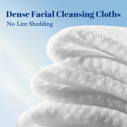 Disposable Facial Towels Ultra-Soft Thick Cleansing Wipes – Unscented Makeup Remover Face Cloths for All Skin Types 10.24x11.81in 50 or 150