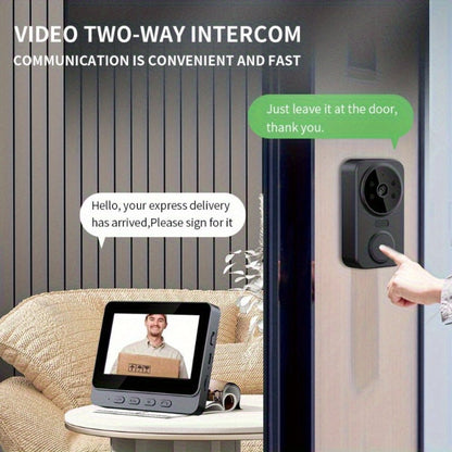 170° Wide Angle Video Doorbell Camera 1080P with 4.3" HD Monitor - No WiFi No App No Subscription