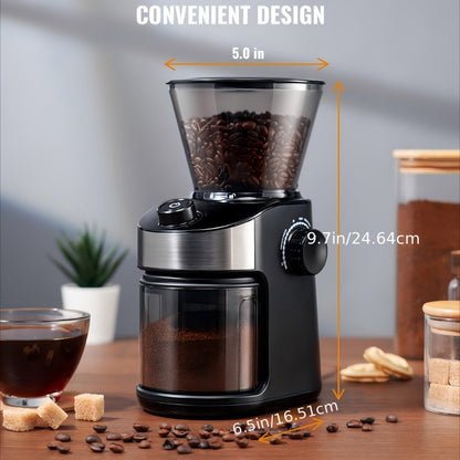 Burr Coffee Grinder Electric, 25 Precise Grind Settings, 40-Second Digital Timer, Adjustable Burr Mill