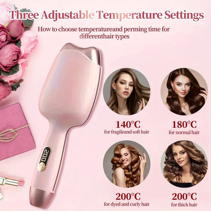 32mm Curling Iron Negative Ion Mini Portable Cat Ears Curler 3-Heat Settings Fast Heating, for Home, Travel and Salon Hair Styling