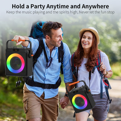 JYX T19-T Karaoke Machine for Adults with 2 Microphones & RGB Light Show – Wireless Bluetooth Speaker