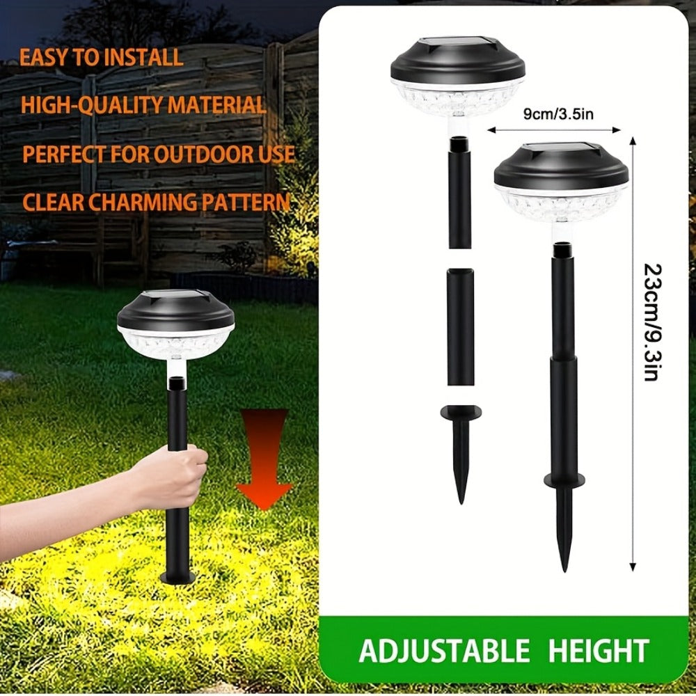 Solar Outdoor Lights 6-Pack IP44 Landscape Stakes with Light Sensor and Color/Warm White Mode