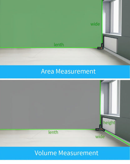 Laser Distance Meter Green Beam Digital Rangefinder 50M 70M 100M 120M Laser Tape Measure for Entryways, Bedrooms and Living Spaces